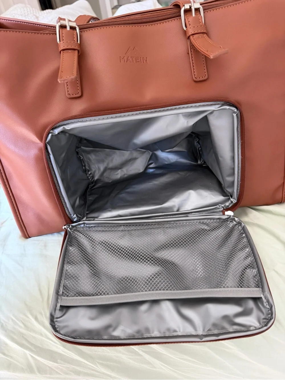 Matin Brown Leather Tote Bag
